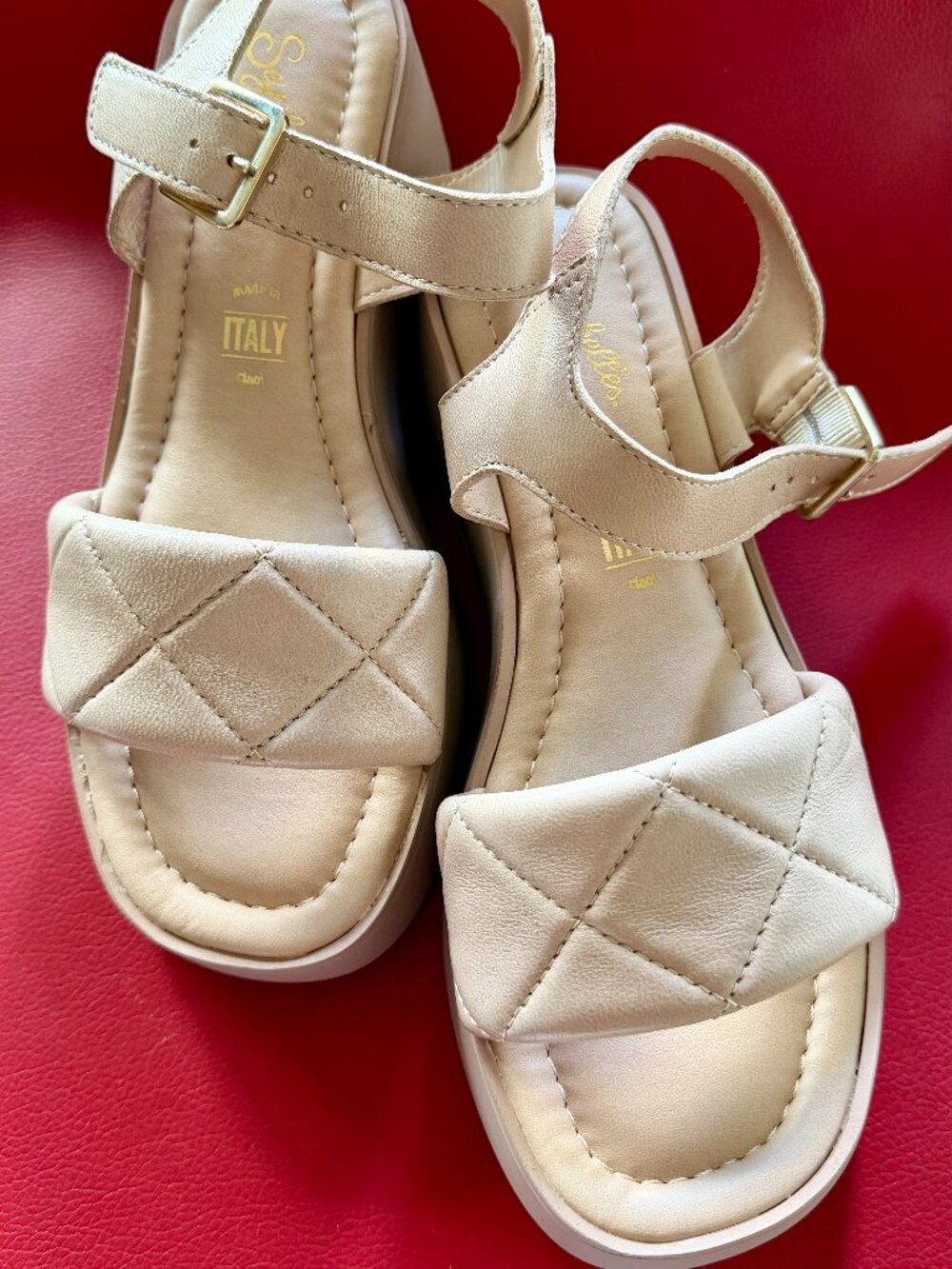NEW Seychelles Platform Sandals Nude | Made in Italy | Size 6